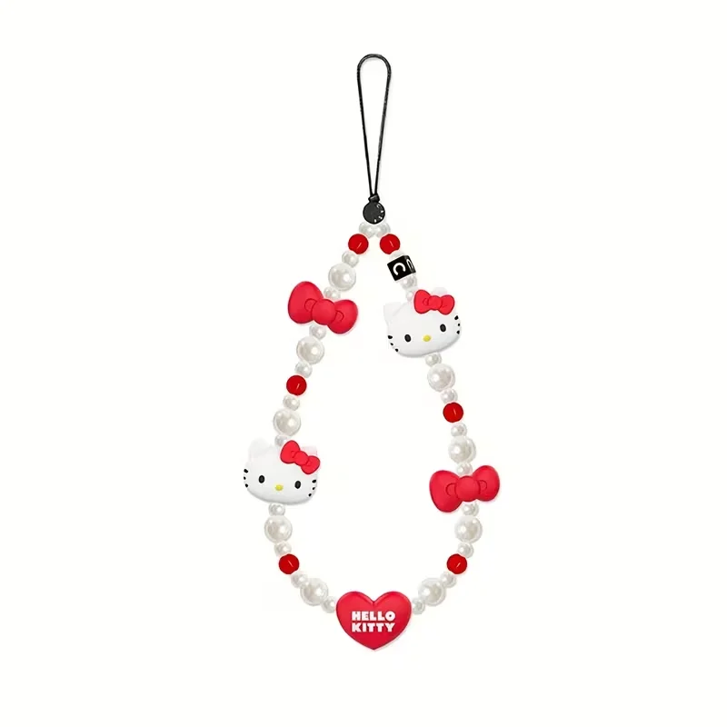 Pulseira para Celular Hello Kitty com Laço Vermelho e Mini Câmera, Presente Perfeito para Adolescentes e Crianças