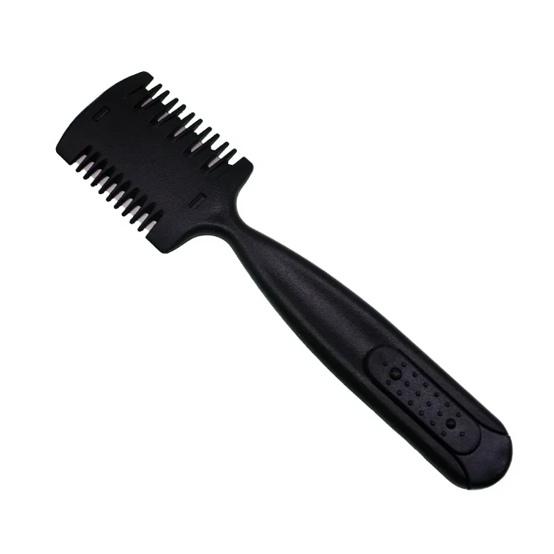 Children Boys Girls Hair Cutting Comb Black Handle Hair Styling Brush with Razor Blades Hair Cutting Hair Salon DIY Styling Tool