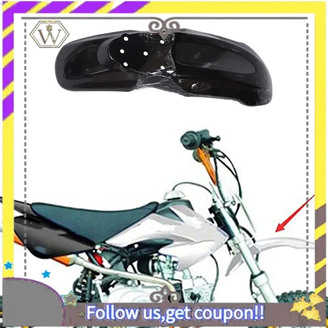 

ABXV-Motorcycle Front Fender Mudguard For CRF70 70CC Dirt Bike Off Road