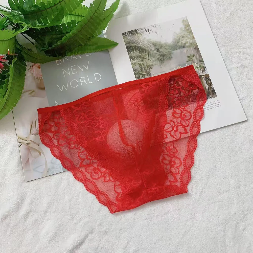 Stretchy Men's Lingerie Jockstraps Skin,Pink,Black Men Lace Briefs Quick Dry Soft Fabric 90 Polyamide 10 Spandex