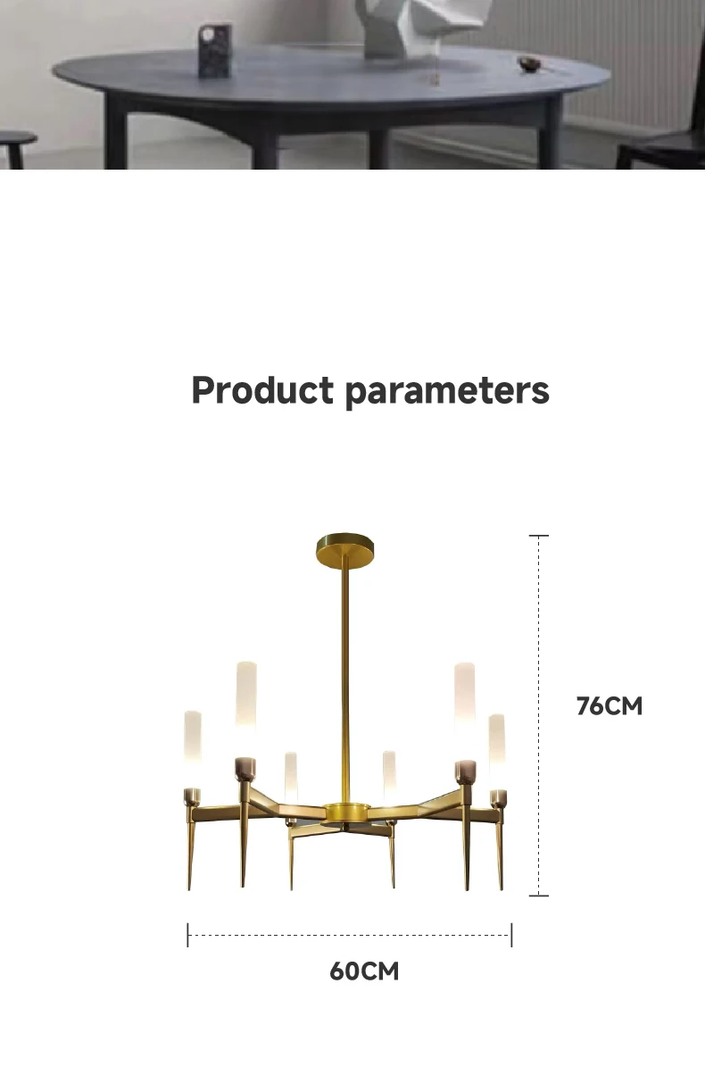 American Retro E14 Chandelier Glass Shades Iron Pendant