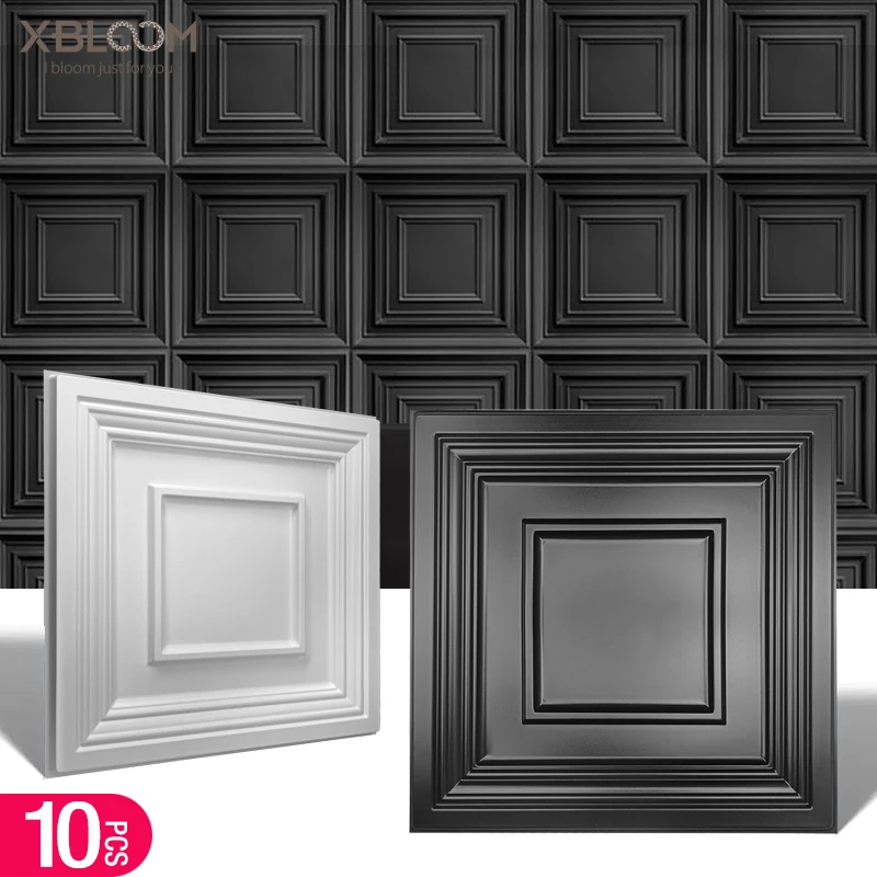 10pcs 30cm Photo frame Straight lines Diamond Mosaic 3D Wallpanel Living Room Background Three-dimensional wall sticker Decor