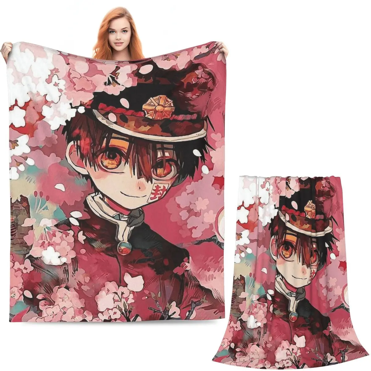 Toilet Bound Hanako Kun Anime Blanket Soft Warm Flannel Throw Blanket Bedspread for Bed Living room Picnic Travel Home Couch