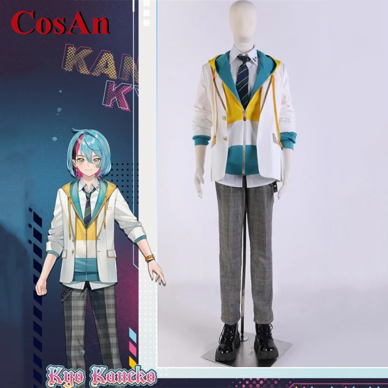 CosAn Hot Anime VTuber Nijisanji EN ILUNA Kyo Kaneko Cosplay Costume Handsome Uniforms Activity Party Role Play Clothing