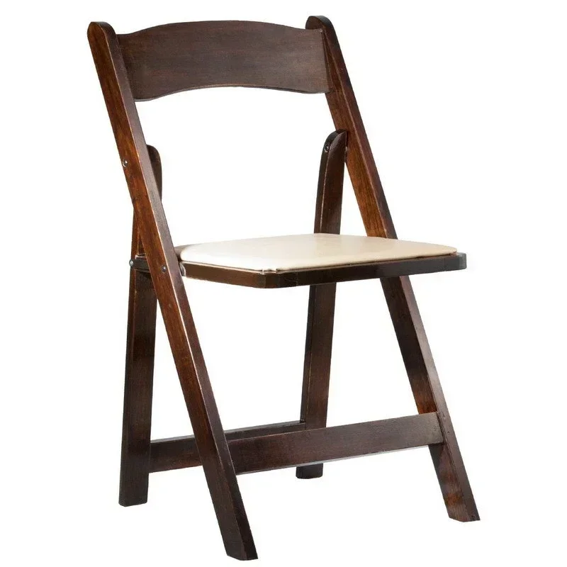 

l # Party Dining Garden Padded Wood Folding Chairs for Events Wooden Folding Dining Chairs