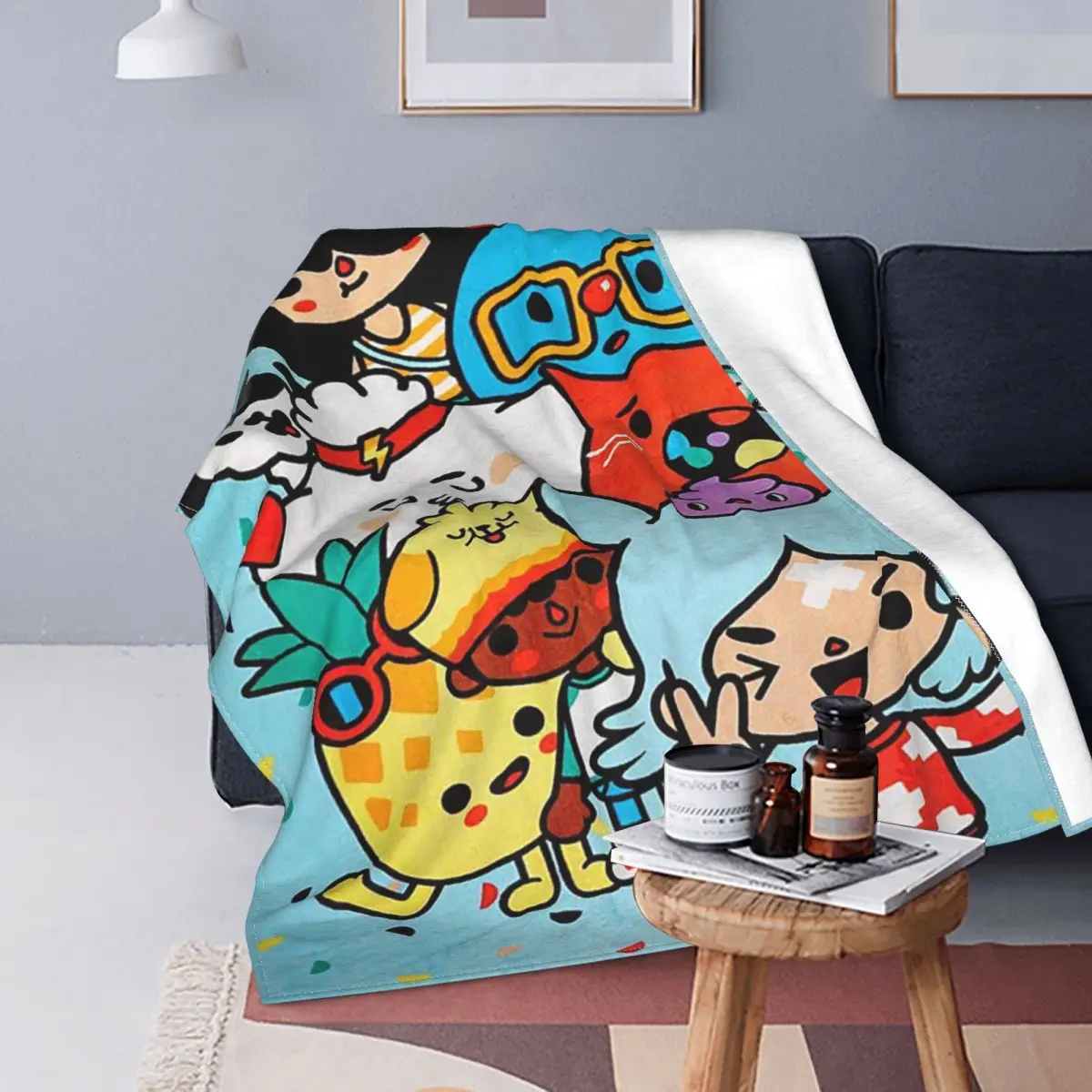 

Toca Boca Blankets Sofa Cover Flannel Autumn/Winter Gift for Kid Portable Super Warm Throw Blanket for Sofa Outdoor Bedspread