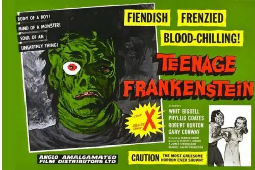 

Жестяной знак для подросткового фильма Frankenstien Monster 8x12 полностью металлический