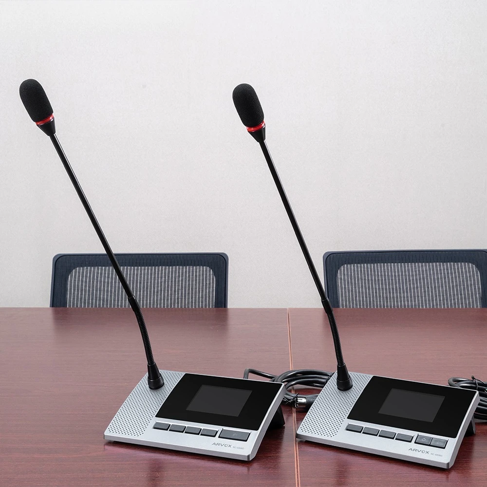 RC-6516 China Best Quality Base Representative Wired Dynamic Desktop Microfono Microphone Conference Room Desktop