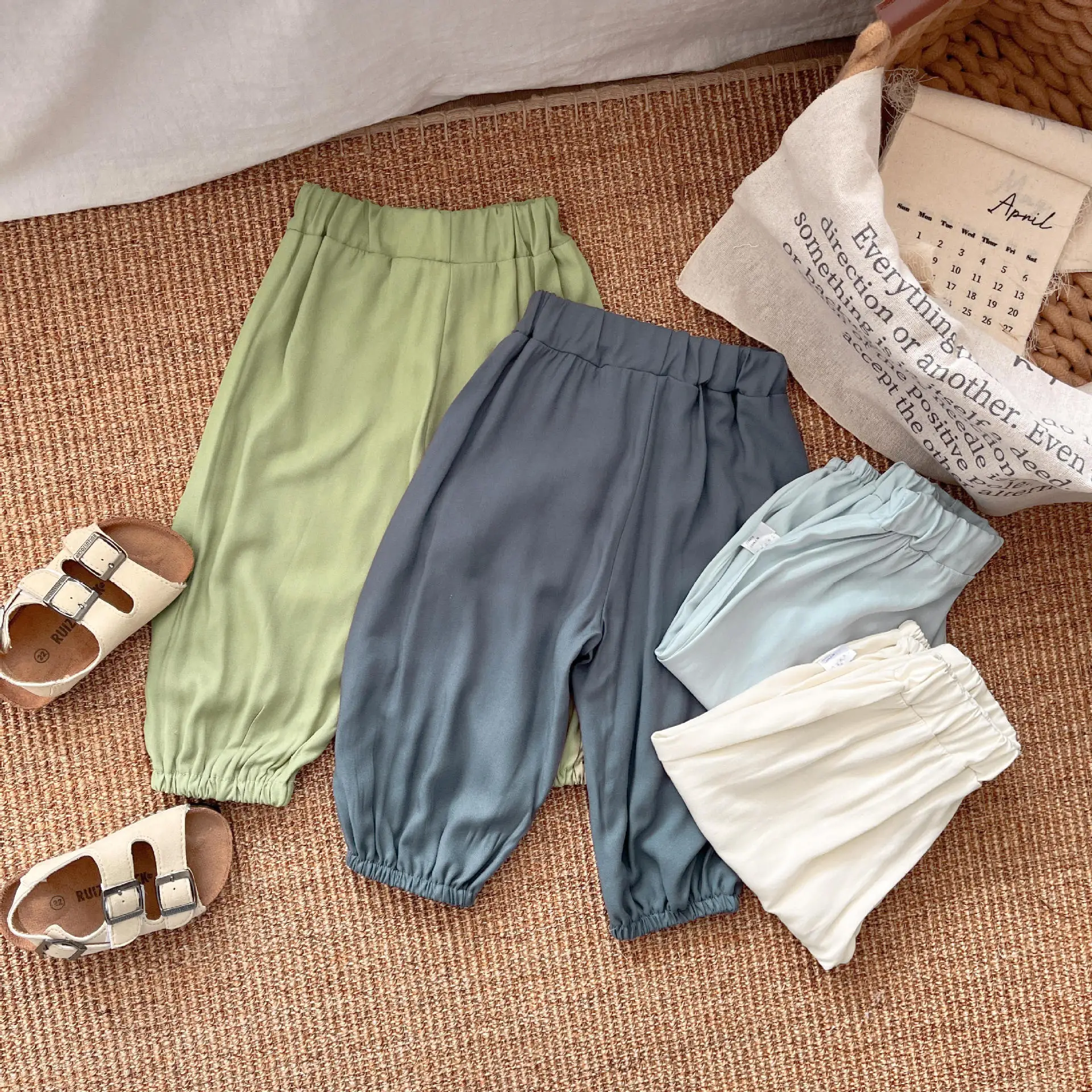 

2026 Cooling feel Summer Kids Anti Mosquito PantsNew Baby Korean Version Casual Pants Baby Boys Outdoor Loose Pants