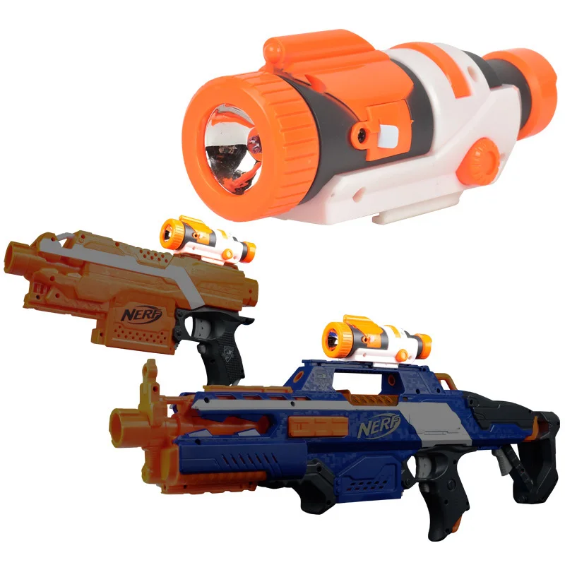 2 pçs/set Modificado Parte Lanterna Tática para a Série Elite Com Módulo de Célula Botão Para Retaliador Stryfe Rapidstrike