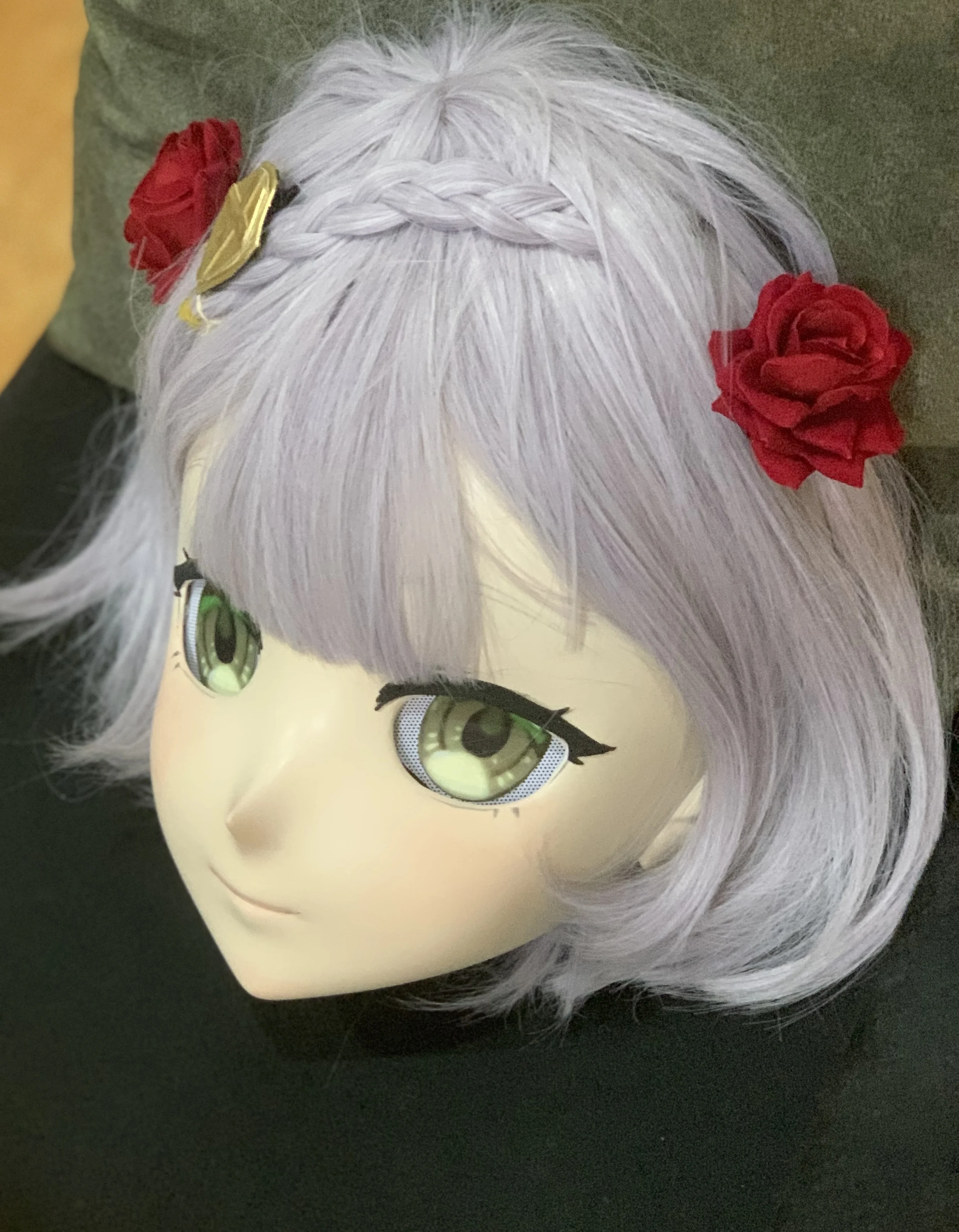 (KMC02)Customize Character High Quality Female/Girl Resin Full Head Cosplay Japanese Anime Game Role Play 'Noelle' Kigurumi Mask