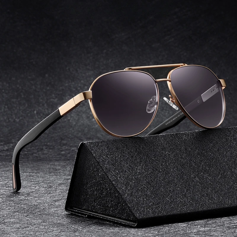 New Sunglasses Punk Sunglasses New Men's Square Uv400 Twin-beam Aviator Sunglasses