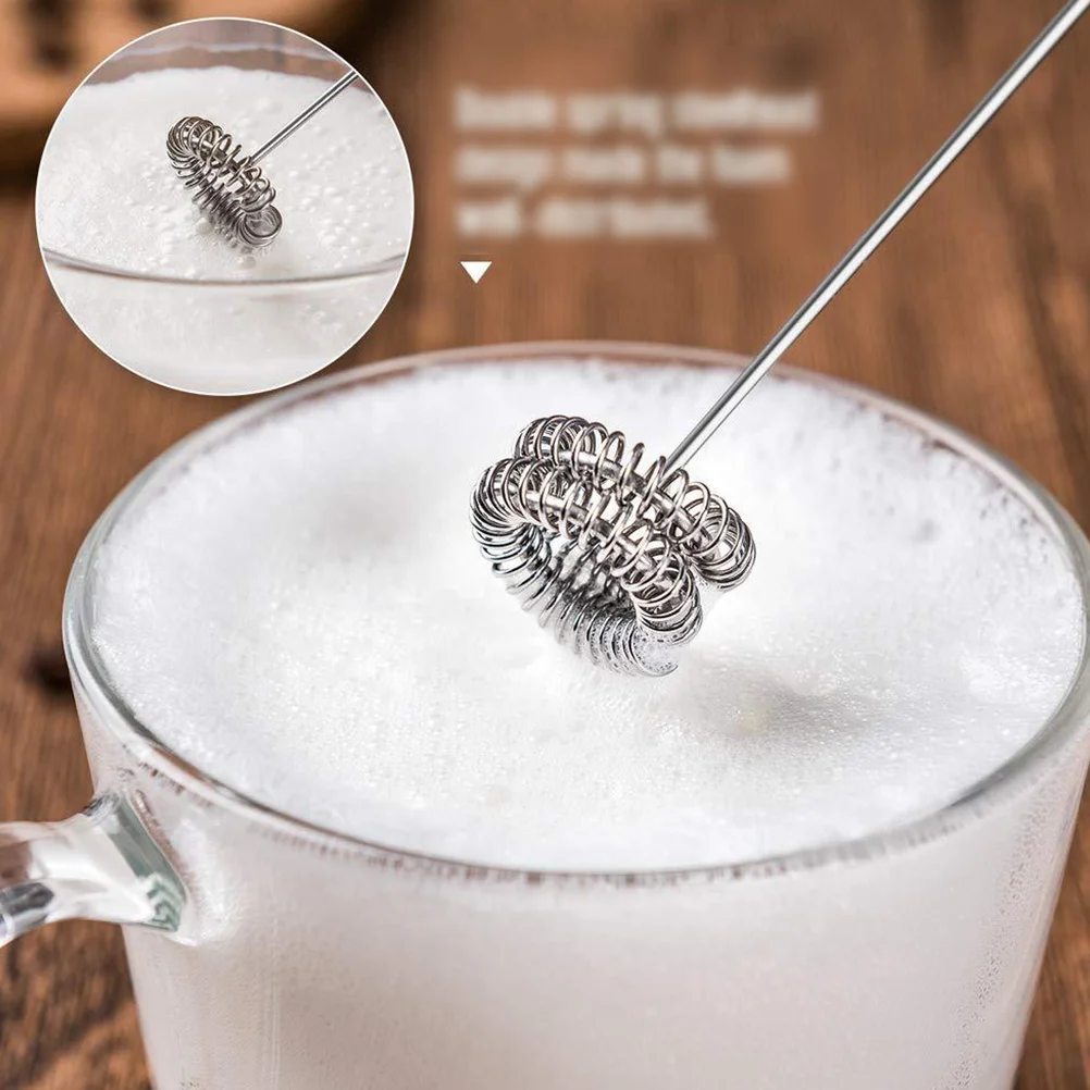 

1Pcs Electric Handheld Egg Beater Stainless Steel Milk Frother Foamer Coffee Blender Mixer Requires 2xaa Batteries Safe