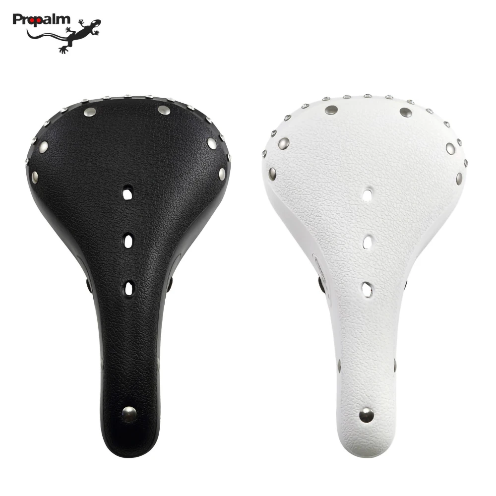 

Propalm SB-15SR Road Bike Leather Saddle Natural Cow Leather Cushion Personality Diamond Bicycle Accessories