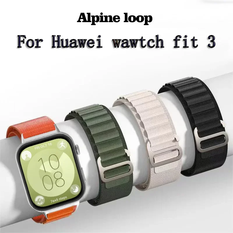 

Ремешок с альпийской петлей для часов HUAWEI, подходит для 3, аксессуары, сменный ремень Correa, новый нейлоновый браслет для HUAWEI fit 3, ремешки fit3