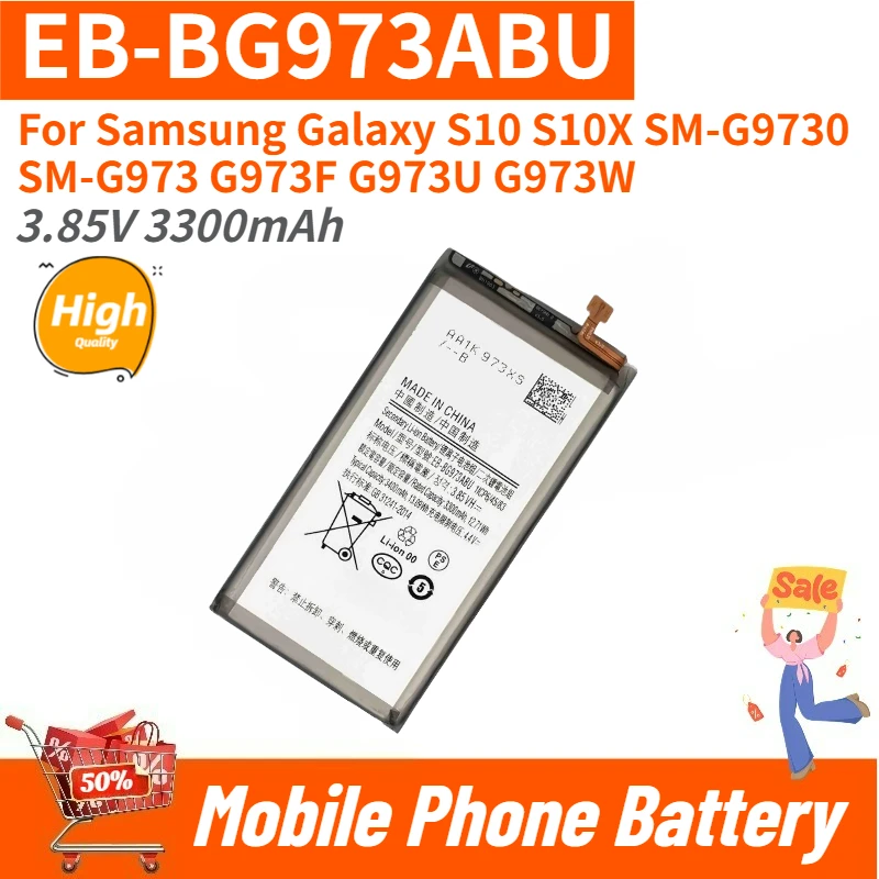 High Quality Phone Battery 3.85V 3300mAh EB-BG973ABU For Samsung Galaxy S10 S10 X SM-G9730 973 G973F G973U G973W Brand New