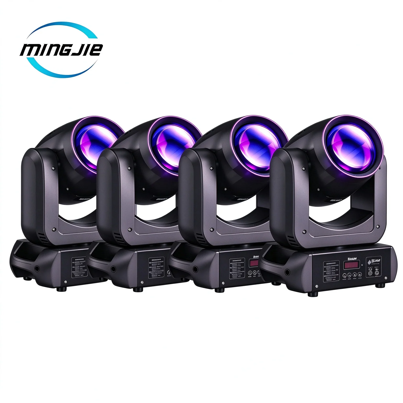 MINGJIE 4Pcs 120W LED Beam Gobo Moving Head Stage Light 18Prism Dazzling Effect DMX DJ Light For Club KTV Disco DJ Party Lighting