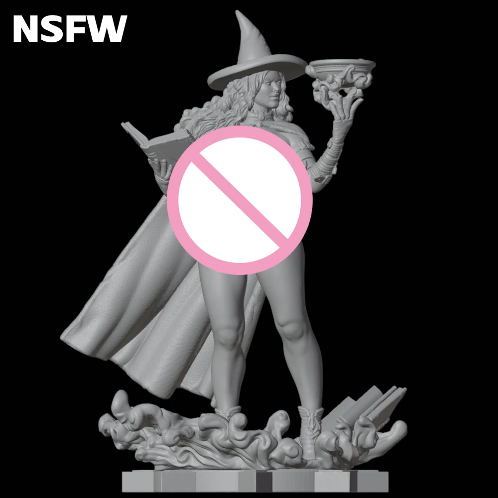 

1/24 Belle Tasha Witch NSFW Resin Figurine Toy Unpainted GK Doll Unassembled 3D Print Assembly Miniature Reduction Statue Toy