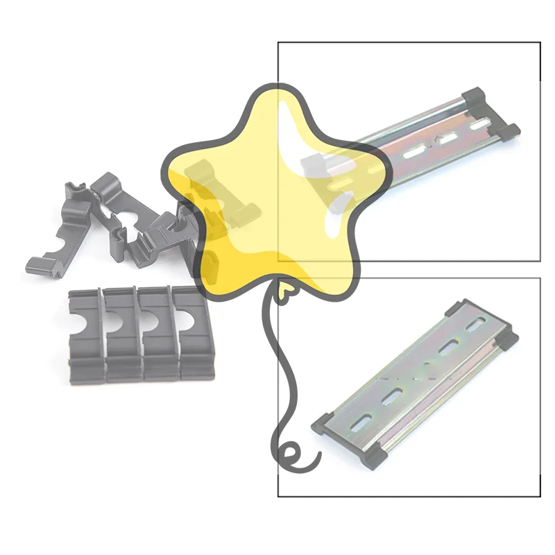 10Pc C45 35mm Din Rail Anti-Scratch End Cap Protector For Din Rail Only End Caps