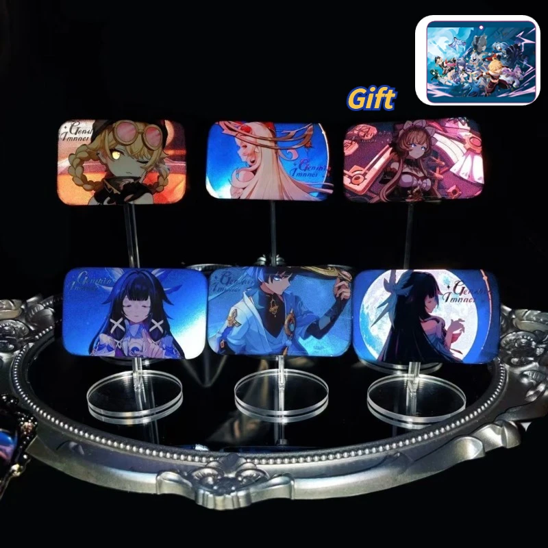 Genshin Impact Columbina Damselette Jahoda Sandrone Balladeer Alice Reflect Light Badge Ornaments Fangoods Manga Merchandise