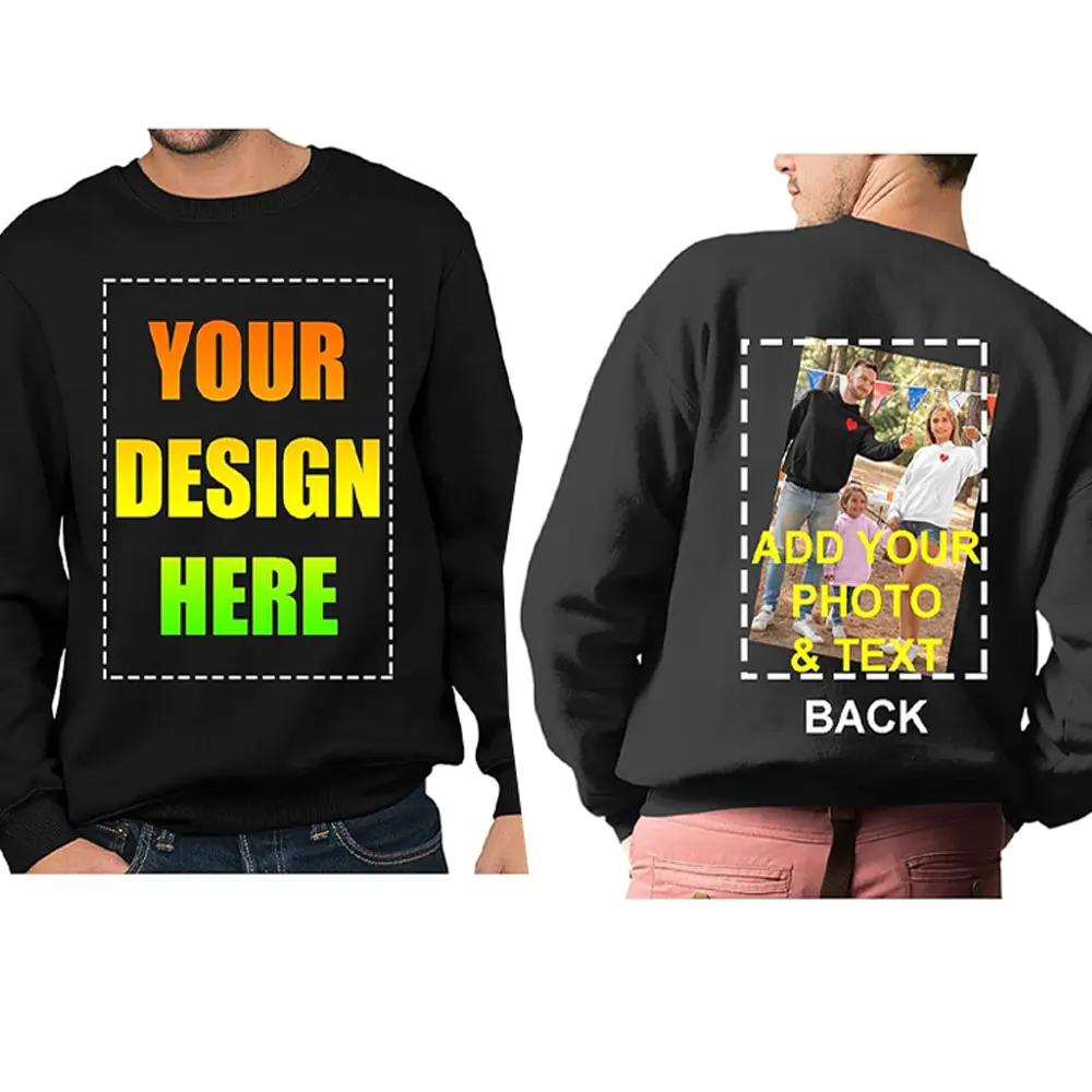 City Shirts Add Your Own Text Design Custom Personalized Front Back Crewneck Sweatshirt Streetwear Funny Men Women Clothing Tops