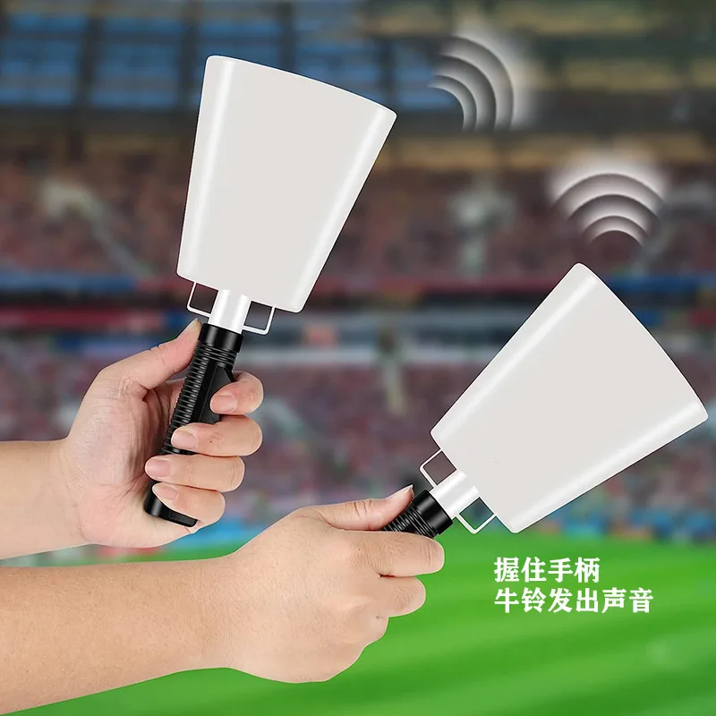

23cm Cowbell Noise Makers Percussion Musical Instrument Iron Decorations School Hand Bells with Handle for Games Sports 2025 New