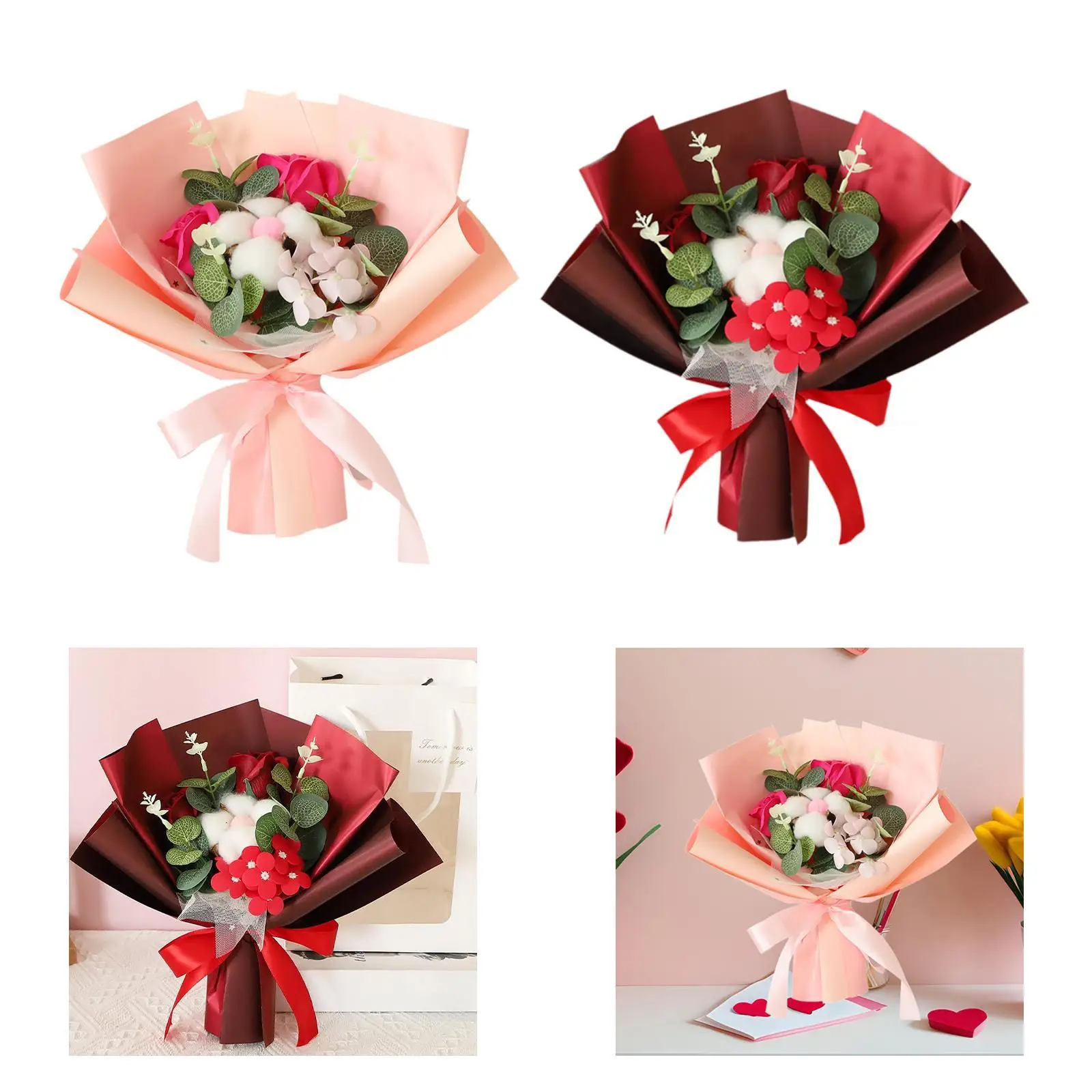 

Soap Rose Bouquet Scented Artificial Flowers for Teachers Day Kitchen Home