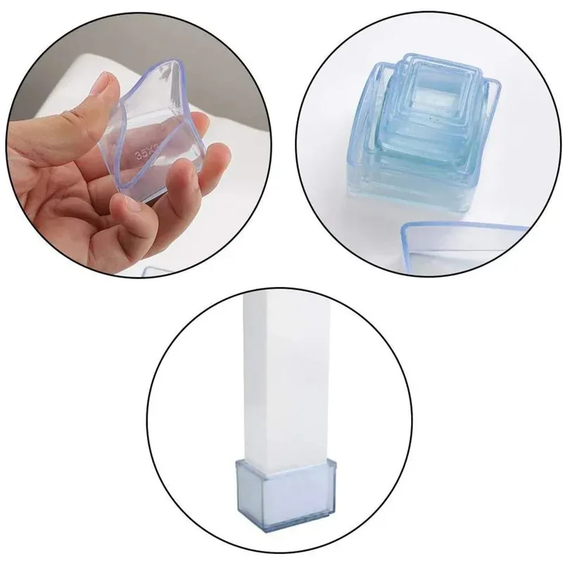Silicone Anti Scratch Mat For Furniture Table Chair Rubber Feet Leg Cap Protector