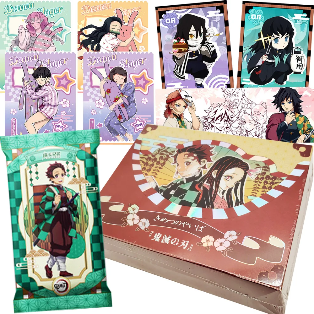 

Anime Demon Slayer Collection Cards Kamado Tanjirou Exquisite Craftsmanship Rare Limited Embroidery Cards Toys Christmas Gifts