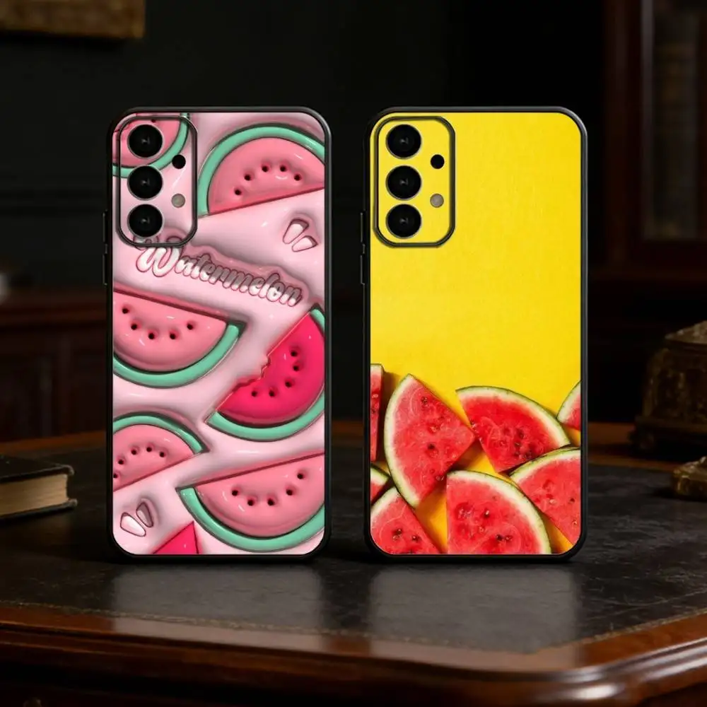 

Watermelon Art Phone Case For Samsung S25,S24,S21,S22,S23,S30,Ultra,S20,Plus,Fe,Lite Black Shell