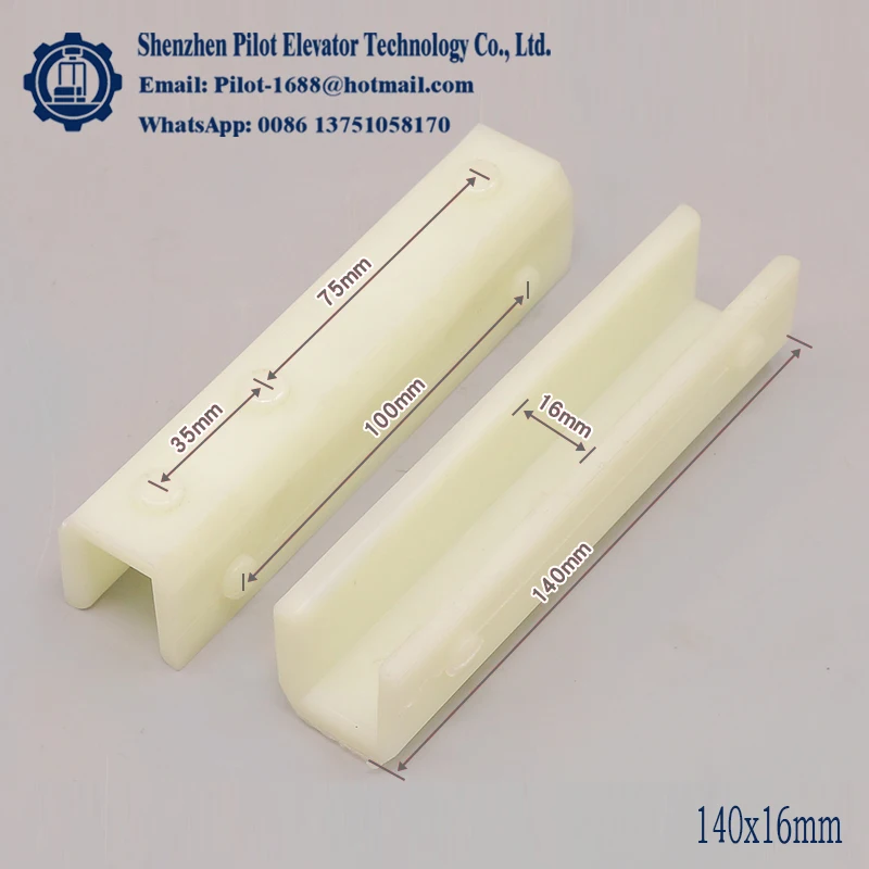Piezas de ascensor DX26 DX4D, zapato guía de ascensor, inserto de revestimiento Busher 140*10mm 140*16mm para zapato guía de ascensor Kone