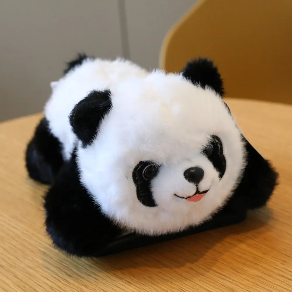 Postura seduta Panda giocattoli di peluche Soffice postura accovacciata Panda bambola di pezza Cartoon 25 cm morbido panda bambola di peluche per bambini