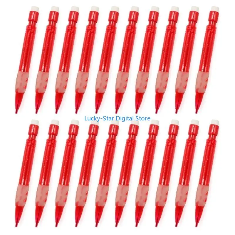 

N7MC 20Pcs Small Automatic Pencil with Small Eraser 0.7MM Mechanical Pencil Automatic Drafting Pencil for Writing Drawing