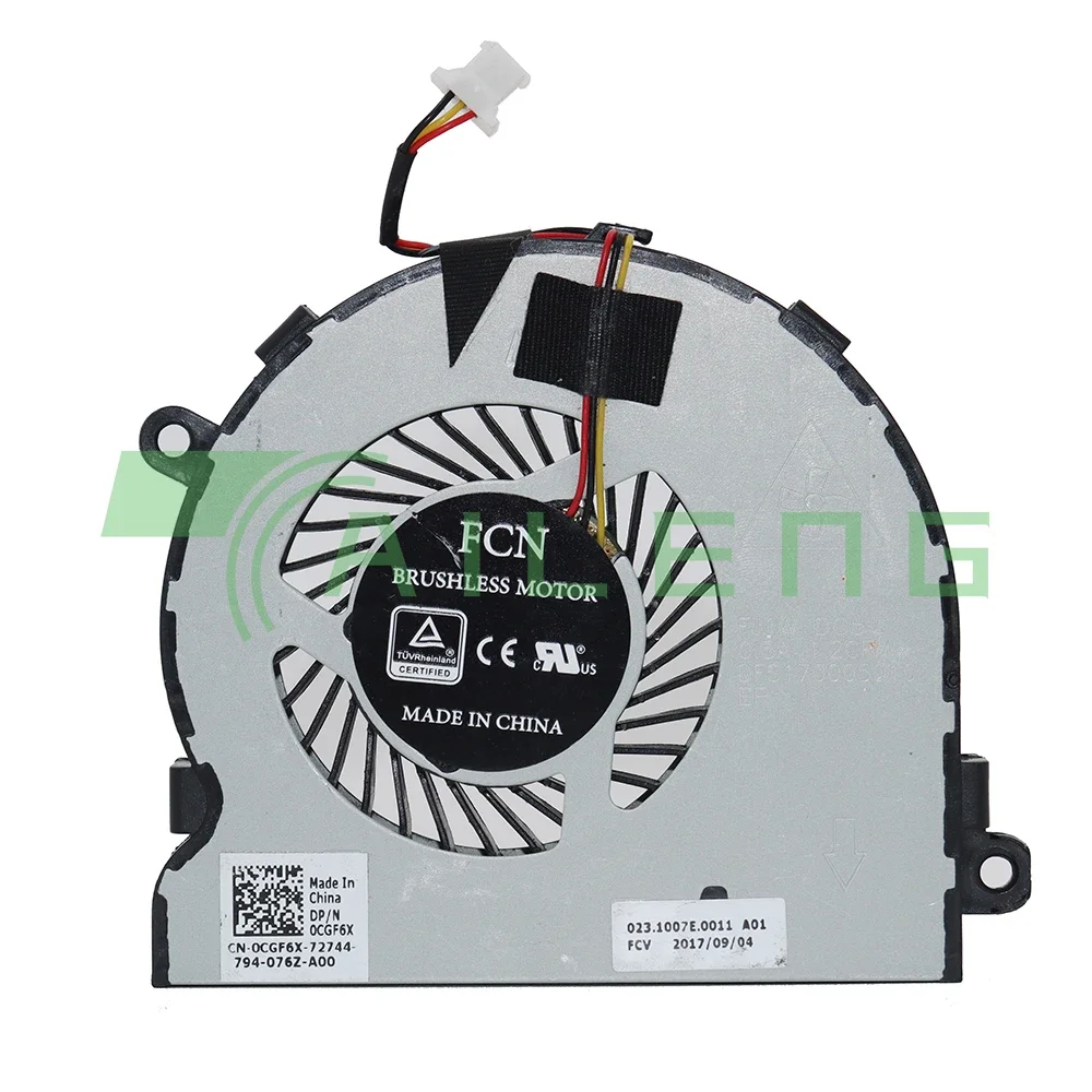 DP/N:0CGF6X CPU FAN NEW For DELL Inspiron 15-3567 3576 3578 Vostro 14-3468 15-3568 15-3562 CPU Cooling Fan