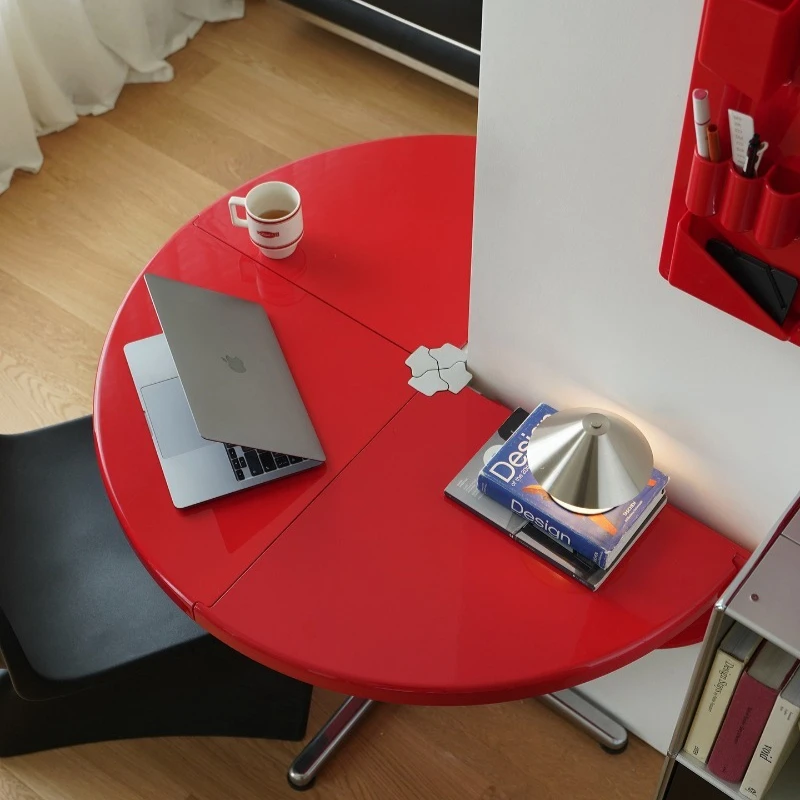 

Medieval vintage foldable dining table creative multi-function folding table small apartment
