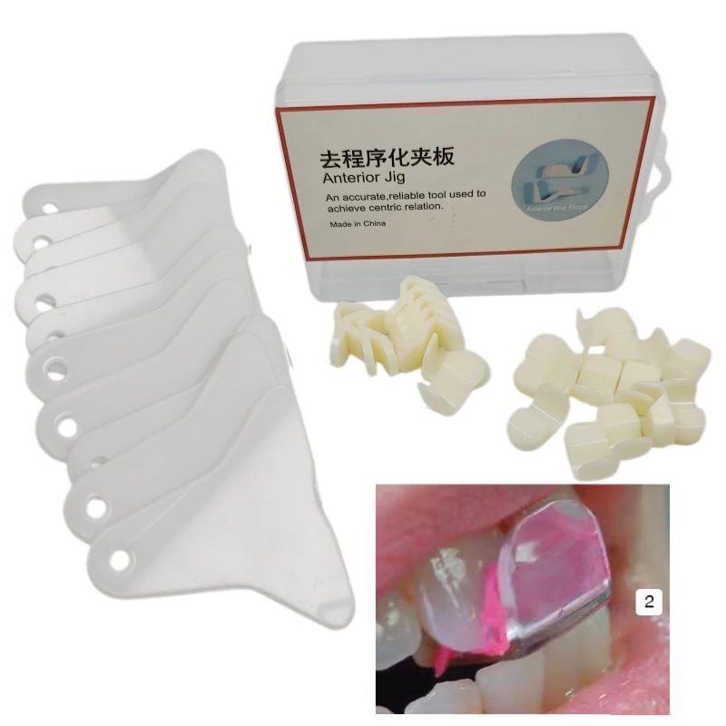 1 Set Dental Anterior Jig for Occlusal Analysis & Bite Registration Dentistry Lab Anterior Teeth Middle Jaw Tray