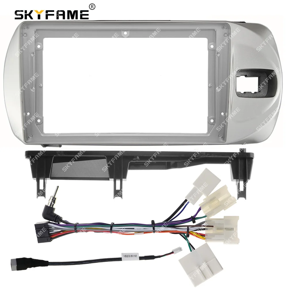 SKYFAME إطار السيارة فآسيا محول أندرويد راديو داش تركيب لوحة عدة لتويوتا فيتز 3 XP130 يارس