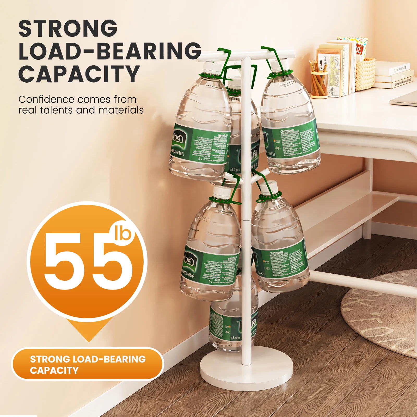 شماعة حقيبة مدرسية قائمة على الأرض، معطف وغرفة النوم ورف القبعات، رف حقيبة ظهر للأطفال، خطاف مكتب، قطعة أثرية لوضع حقيبة السرير بجانب الطاولة