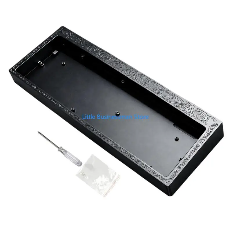 Kompaktes Tastaturgehäuse mit Metallgehäuse, erhöhtem Randdetail und Montagepfosten für die mechanische Tastatur EV63 GH60 M76A – Detail 8