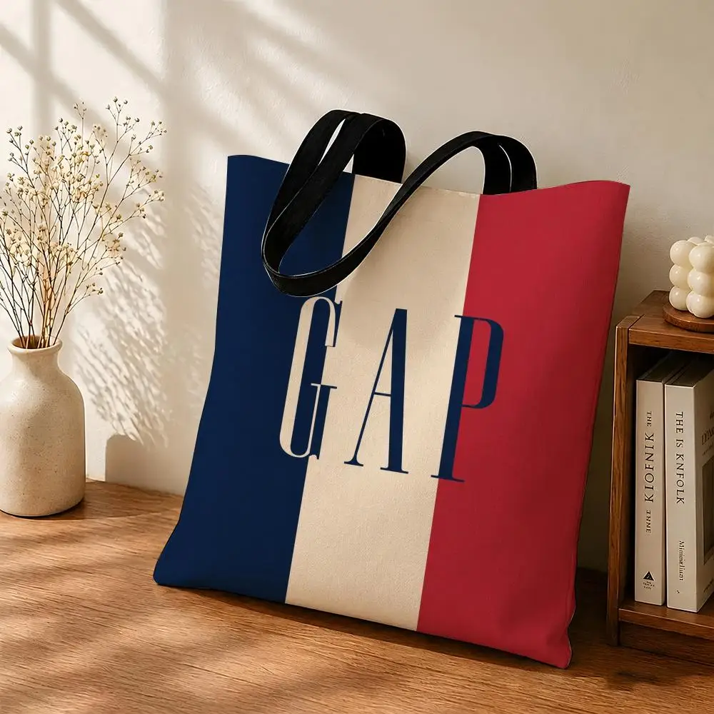 Fashion Brand G-GAP Storage Bags Canvas  bag, suitable for work, school, and daily commutes, reusable shopping bag.