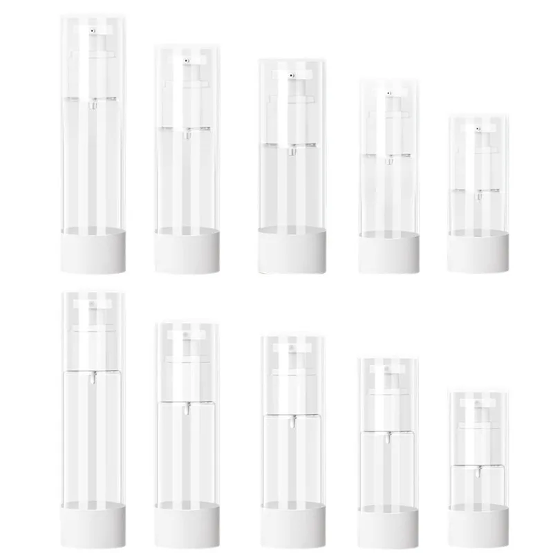 15/30/50/80/100ml Vacuum Lotion Spray Bottle Travel Portable Refillable Bottles Clear Airless Cosmetic Cream Pump Bottle