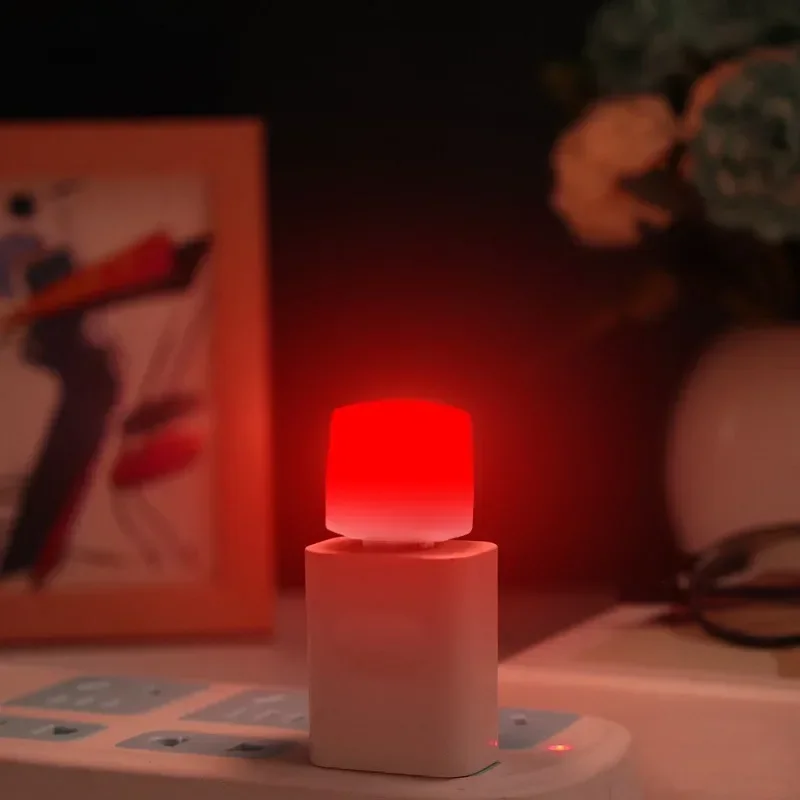 1/20PCS USB LED Lamp Mobile Power Charging Round Book Lamp with Plug Eye Protection Portable Bedroom Reading Small Night Light