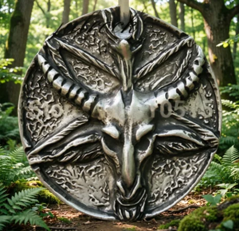 Baphomet Pendant Necklace Goth Wicca Pentacle Mohanned Pentagram Occult Pagan Witch Gothic Jewelry