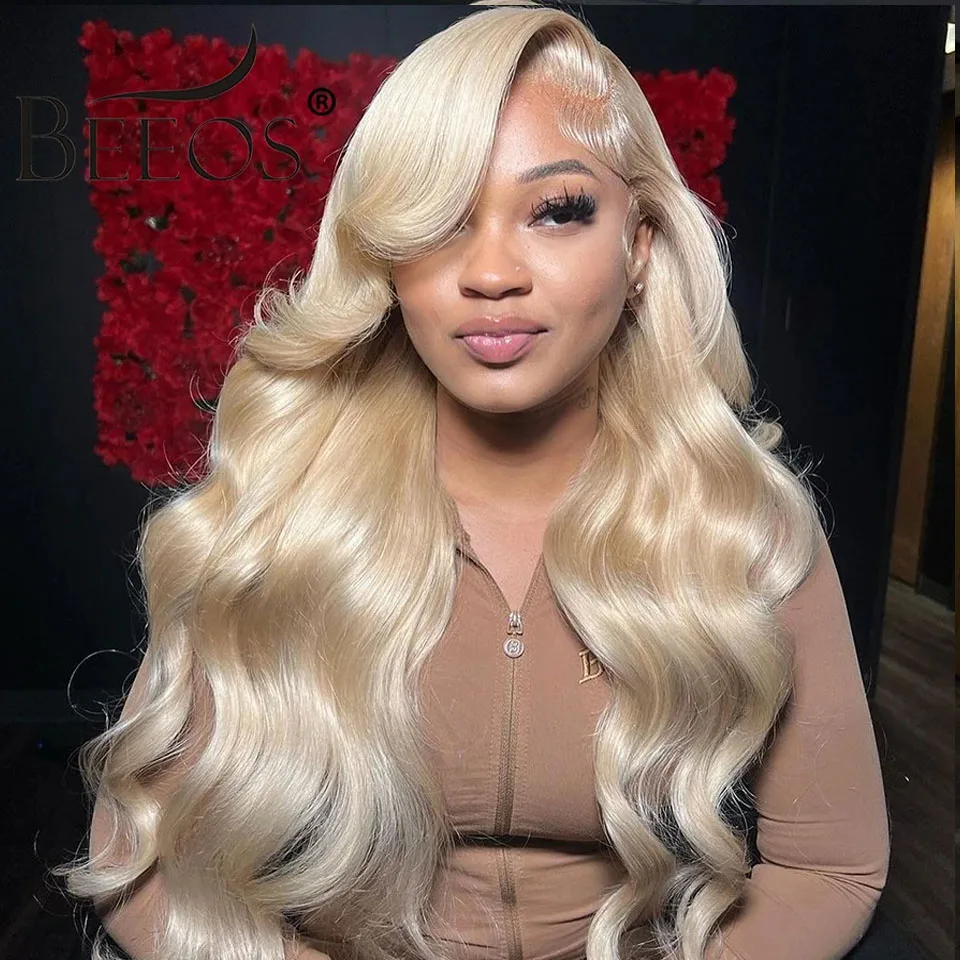 

Lumiere 613 Blonde Body Wave Lace Front Human Hair Wigs 13x4 Lace Frontal Wigs For Women Malysian Remy Blonde Human Hair Wigs