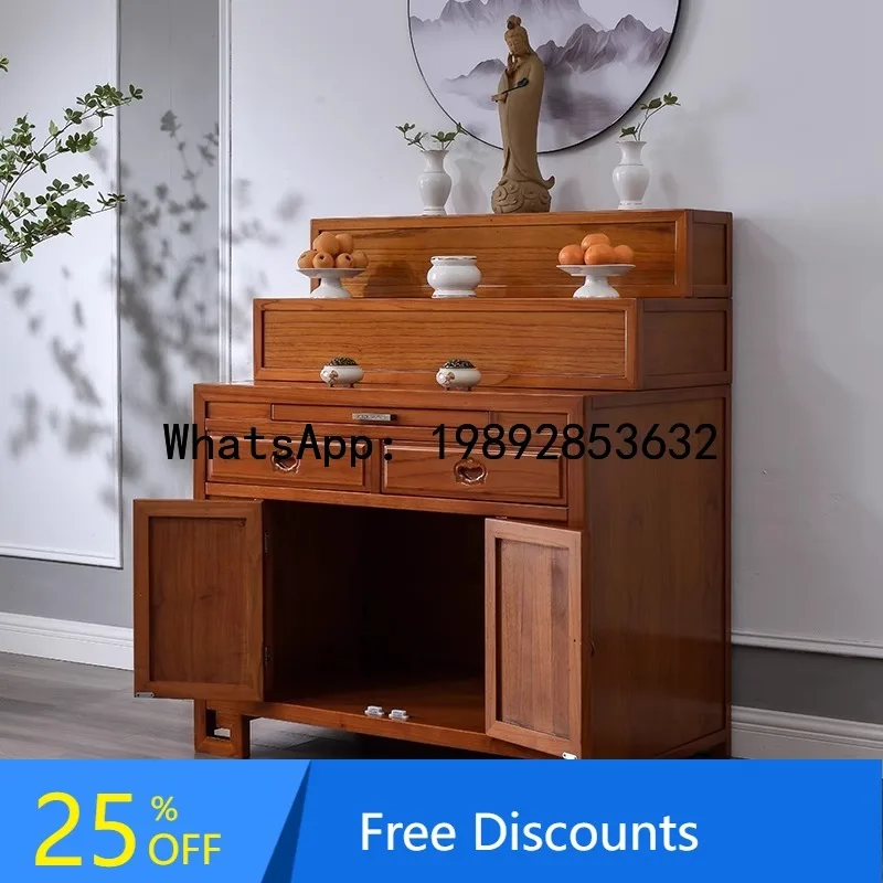 

B1 Home Altar Three-Tier Offering Table Incense Case Guanyin God of Wealth Guan Gong Altar Buddha Shrine Cabinet