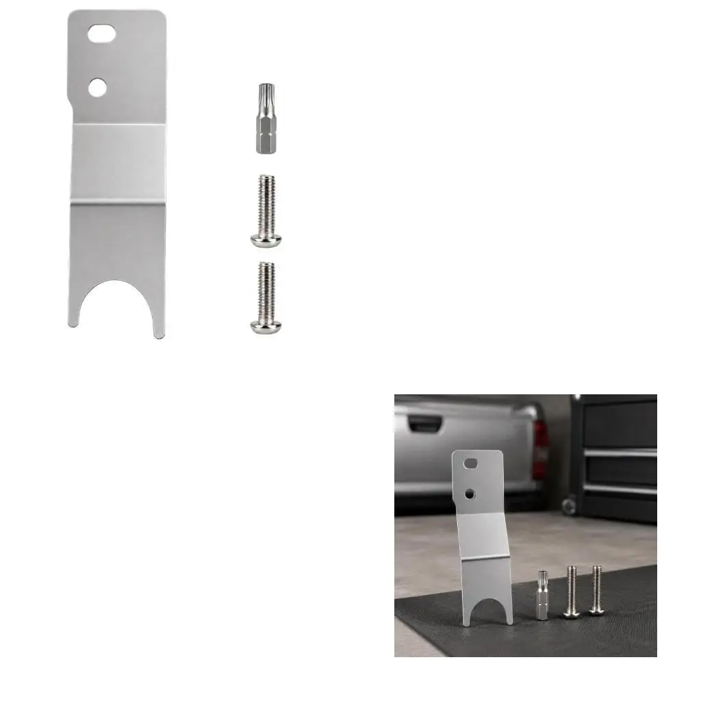 Vehicle-Specific Pickup Tailgate Anti-Theft Lock with Formed Plate Design, Mounting Hardware, Driver Bit, and 2 Dedicated Keys