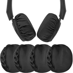 4 Pairs Elastic Lycra Earpad Covers Headphone Covers Stretchable and Washable Sanitary Earcup Protectors