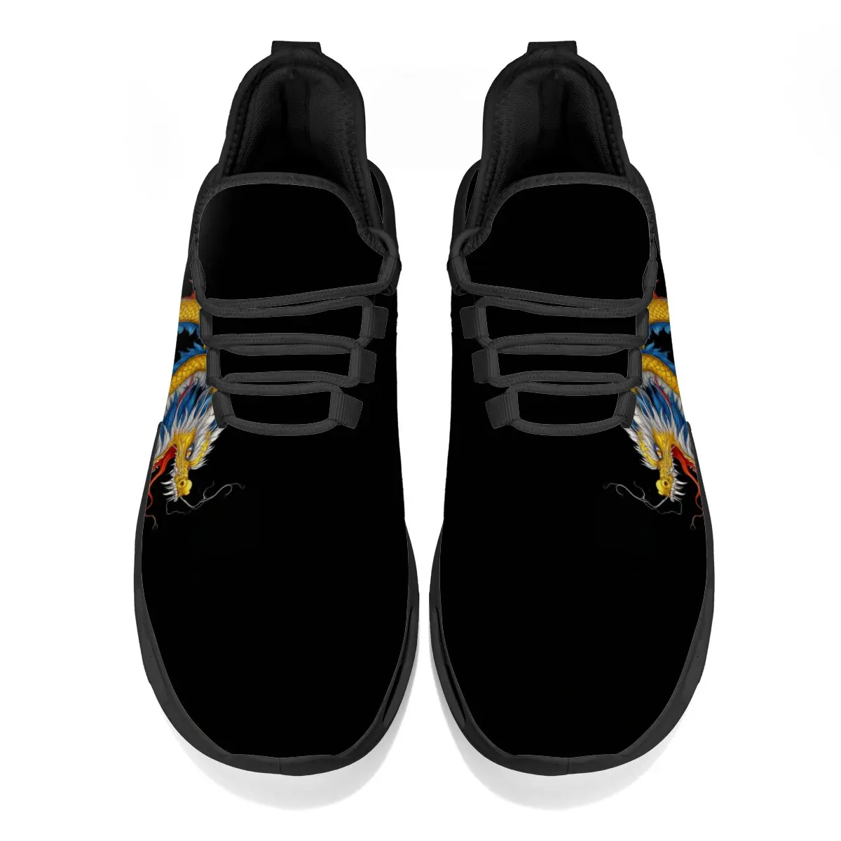 Pai-filho grande tamanho voando tecido dos desenhos animados disney mickey mouse padrão escuro halloween-temático rendas sapatos esportivos casuais