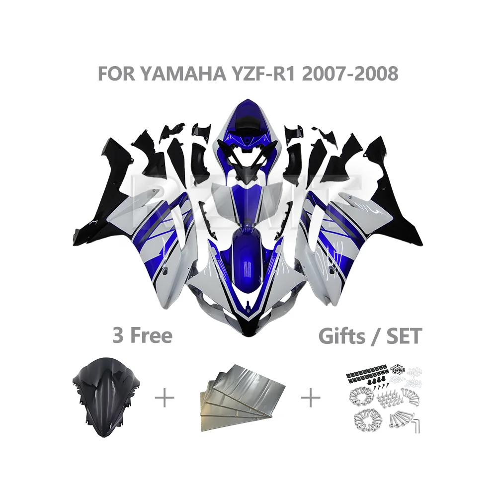 

Обтекатель мотоцикла из АБС-пластика, детали корпуса для YAMAHA YZF R1 2007-2008 YZF-R1, комплект обтекателя по индивидуальному заказу, аксессуары Y1007-109a