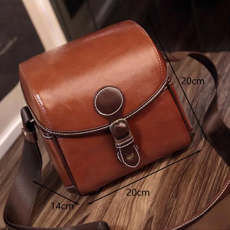 New camera shoulder bag DSLR digital inner protective bag fashionable leather photography bag fashion solid color camera bag